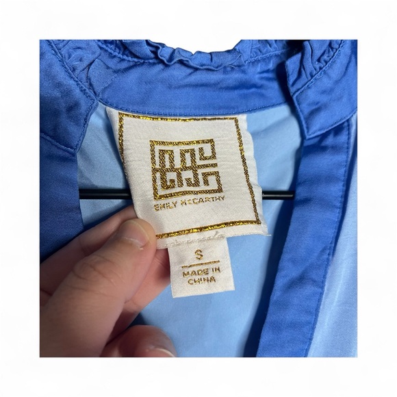 Emily McCarthy Frankie Dress Mini In Ultramarine Puff Sleeves Size Small - Picture 3 of 7